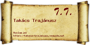 Takács Trajánusz névjegykártya