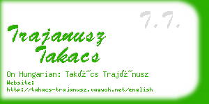 trajanusz takacs business card